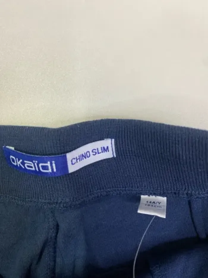 Bermuda garçon - chino slim - neuf - Okaïdi - Taille 14 ans - photo numéro 4