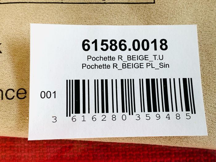 Trousse pochette beige ecru avec pompon Rodier Damart - photo numéro 8