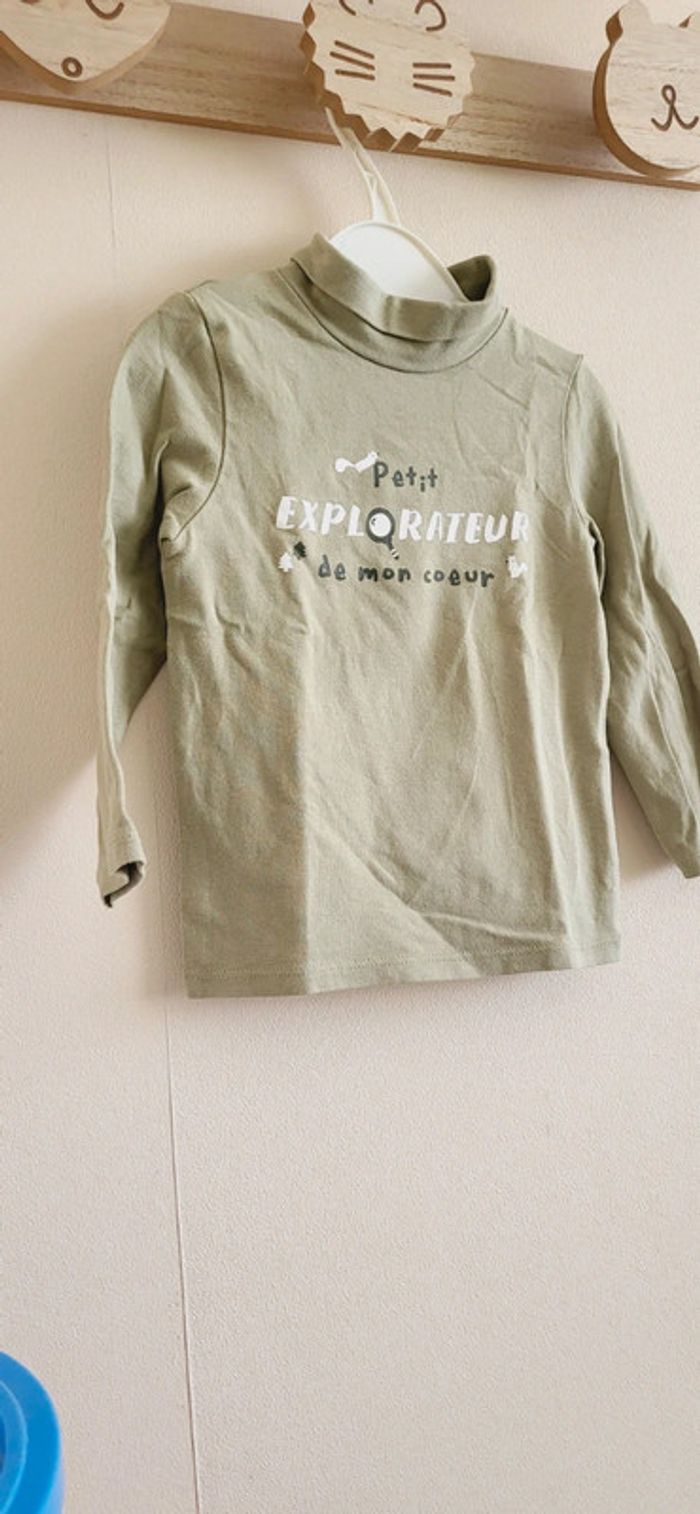 Col roulé kiabi 18 mois kaki - photo numéro 2