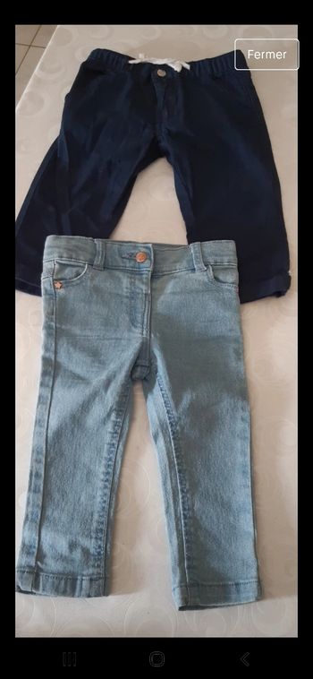 Lot de 2 pantalons 6 mois