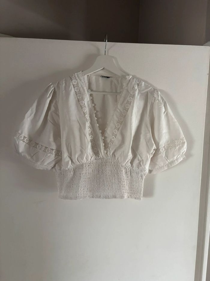 Crop top blanc Pimkie