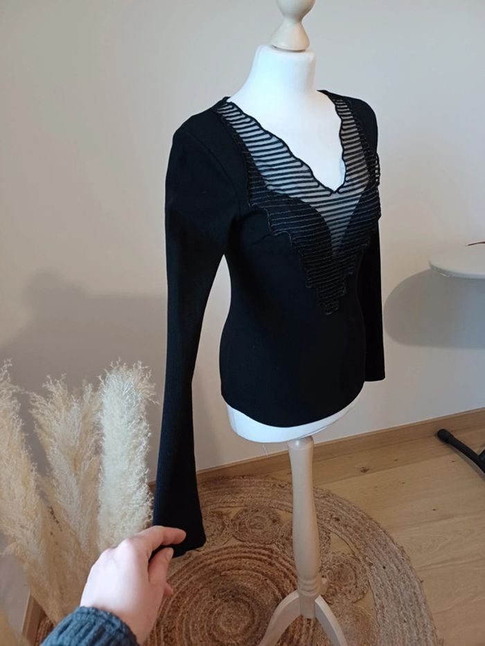 Blouse noire sexy Giorgia taille S 36 - photo numéro 4