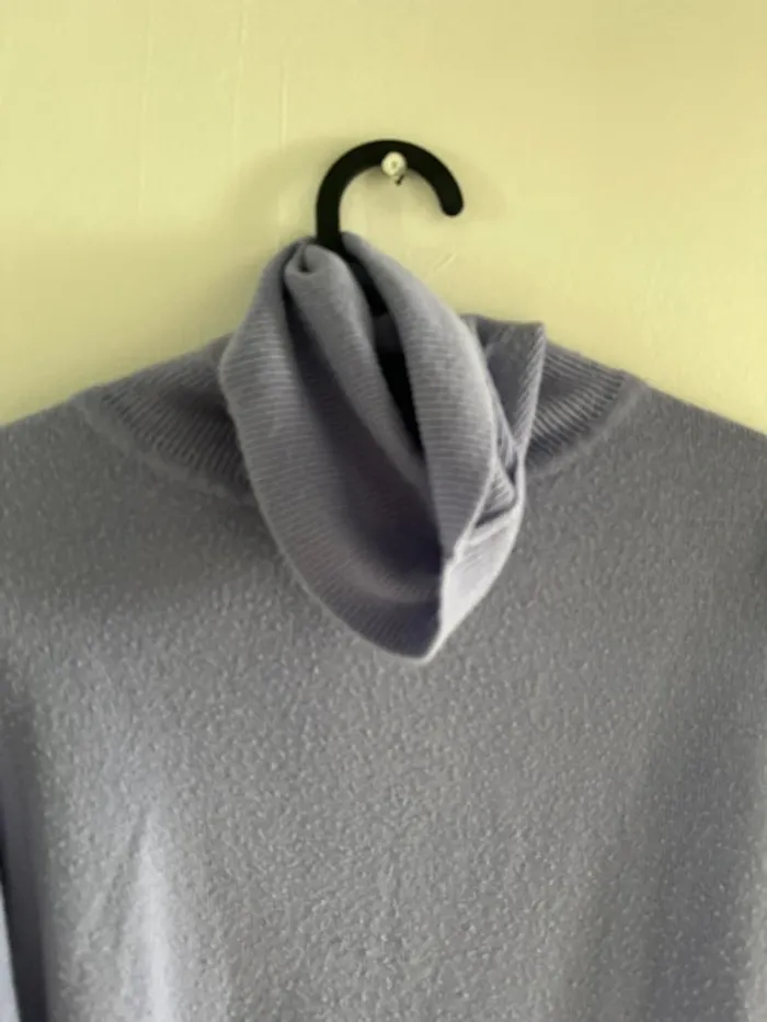 Pull col roulé violet - photo numéro 2