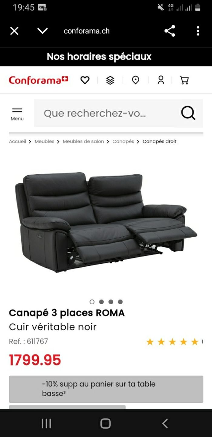 Canapé relax confortable électrique tres bon état - photo numéro 2