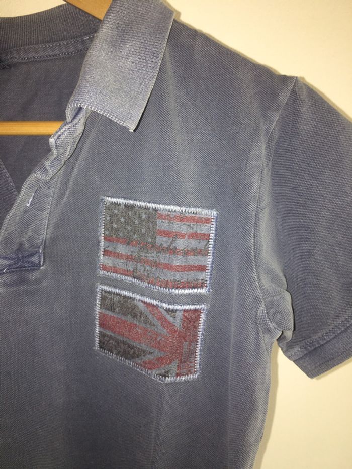 73 - Polo Tape à l’œil enfant garçon bleu marine à drapeaux - photo numéro 4