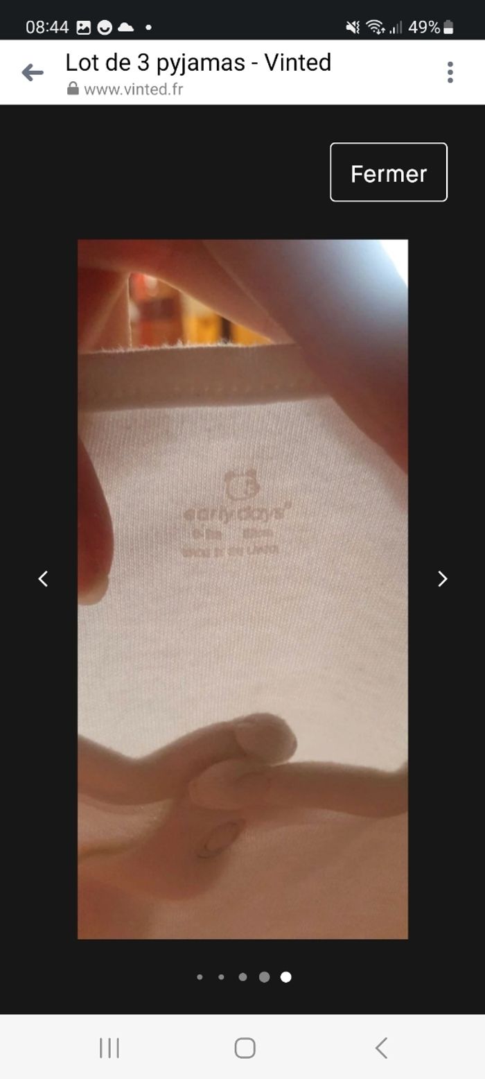 Lot de 3 pyjamas - photo numéro 7