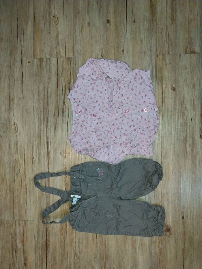 Ensemble Salopette Chemise