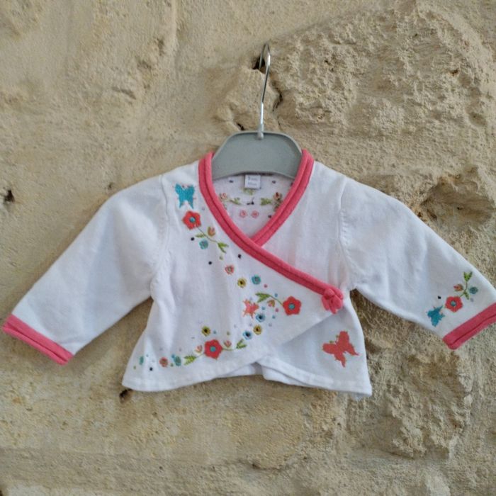 Gilet brodé fille 3 mois