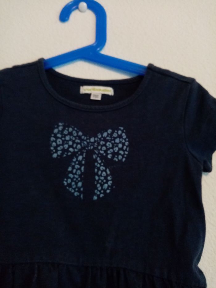 3 ans /vertbaudet /robe bleu marine a nœuds papillon /excellent état - photo numéro 2