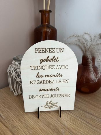 Pancarte bar à gobelets 