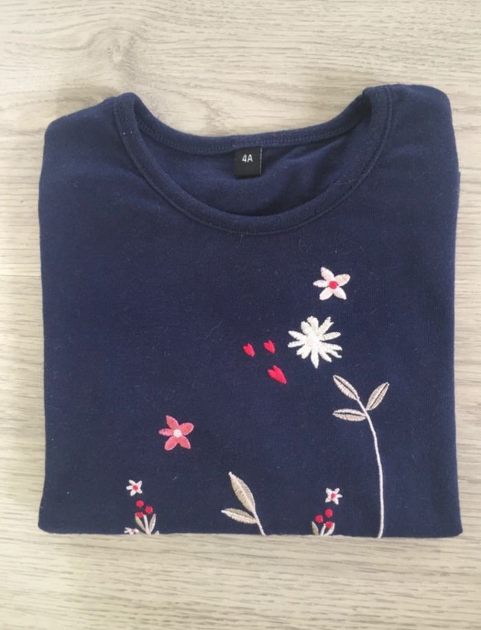 Tee shirt manches longues fille 4 ans