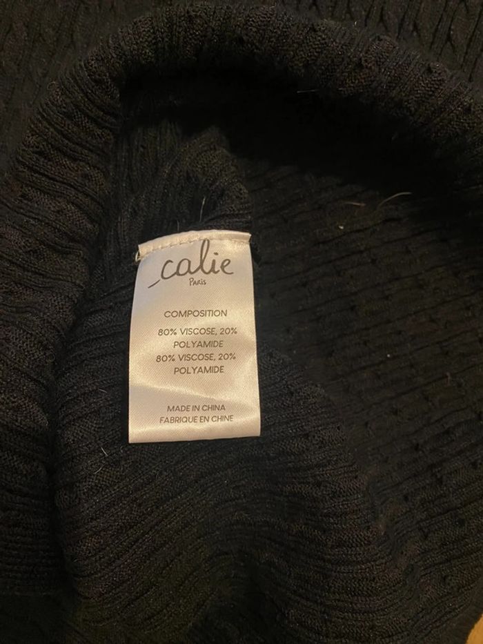 Longue robe noire en maille taille S Calie Paris - photo numéro 4