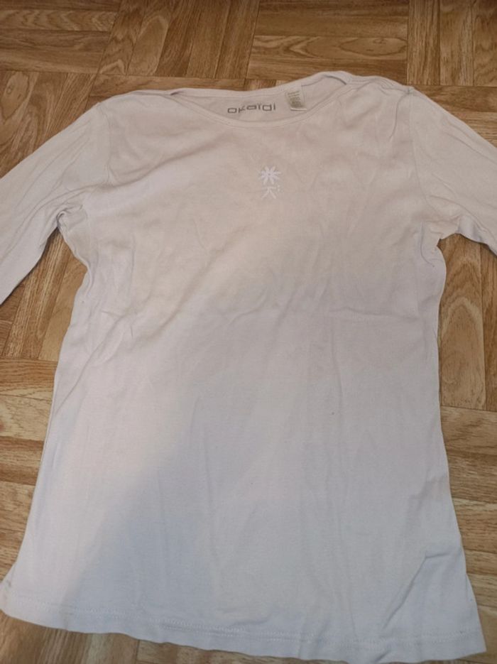 T-shirt Okaïdi manches longues fille taille 12 ans en bon état - photo numéro 2