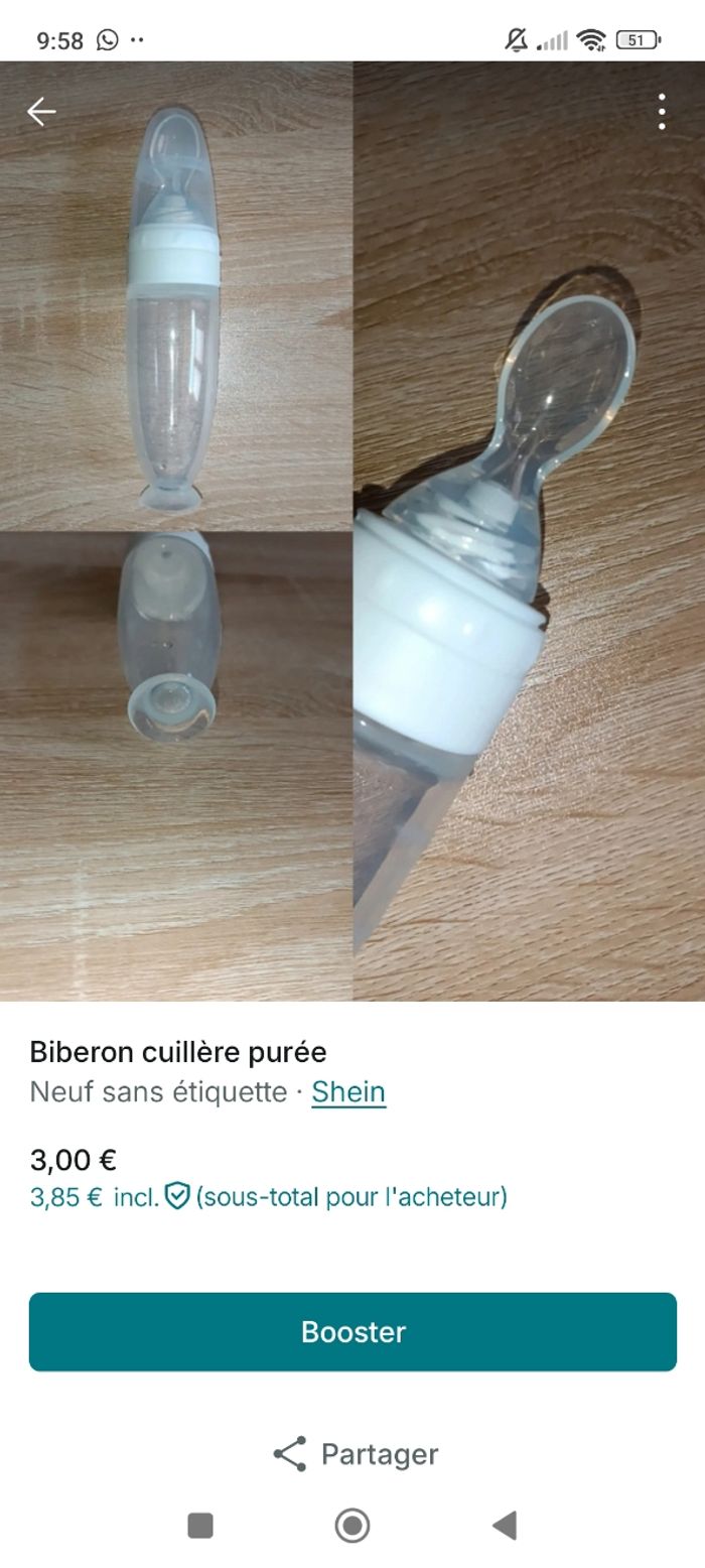 Biberon cuillère
