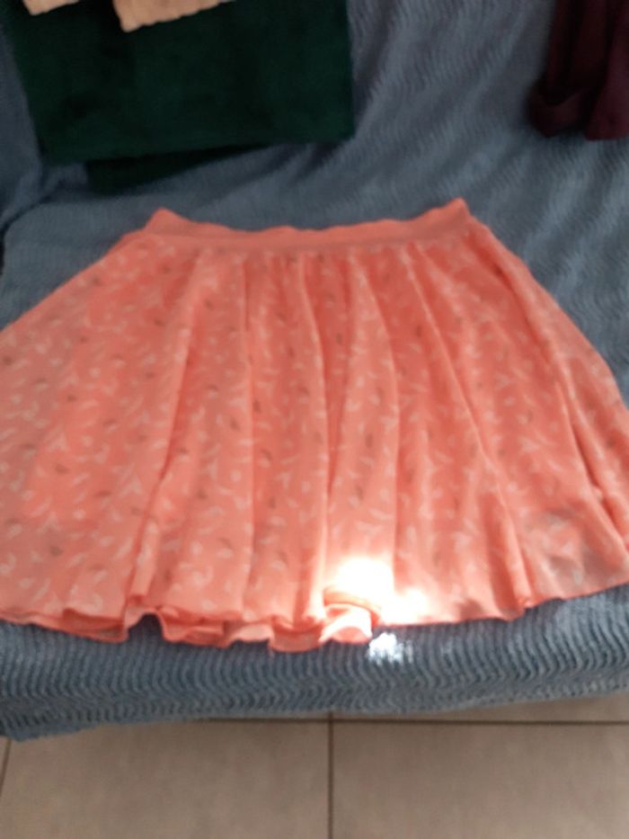 Jupe voile abricot 44