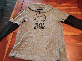 T-shirt manches longues double manches 12 ans smiley