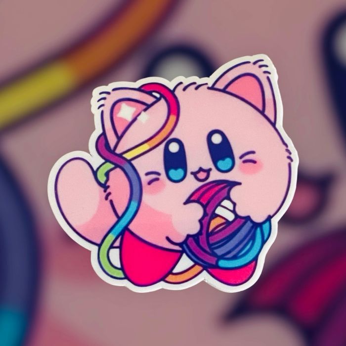 Sticker Autocollant Kirby Kawaii