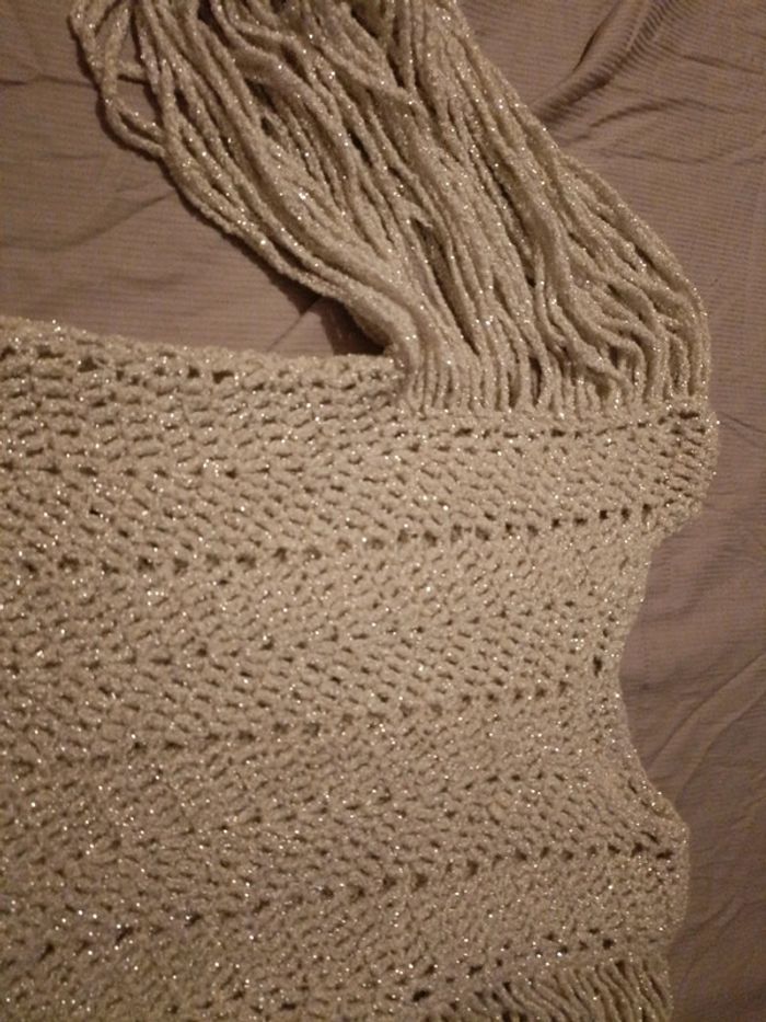 Magnifique pull vintage argenté 36 - photo numéro 2