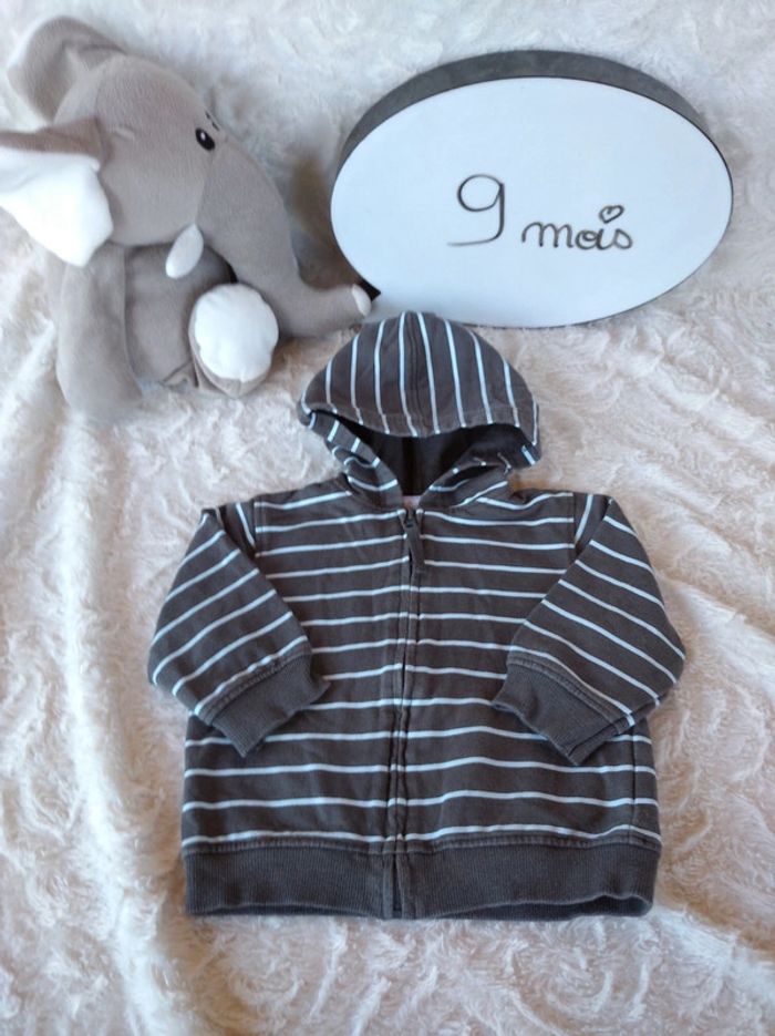 Gilet veste avec capuche Garçon 9 mois Petit Kimbaloo