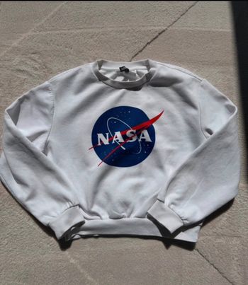 Sweat blanc NASA - Coupe courte - Très bon état