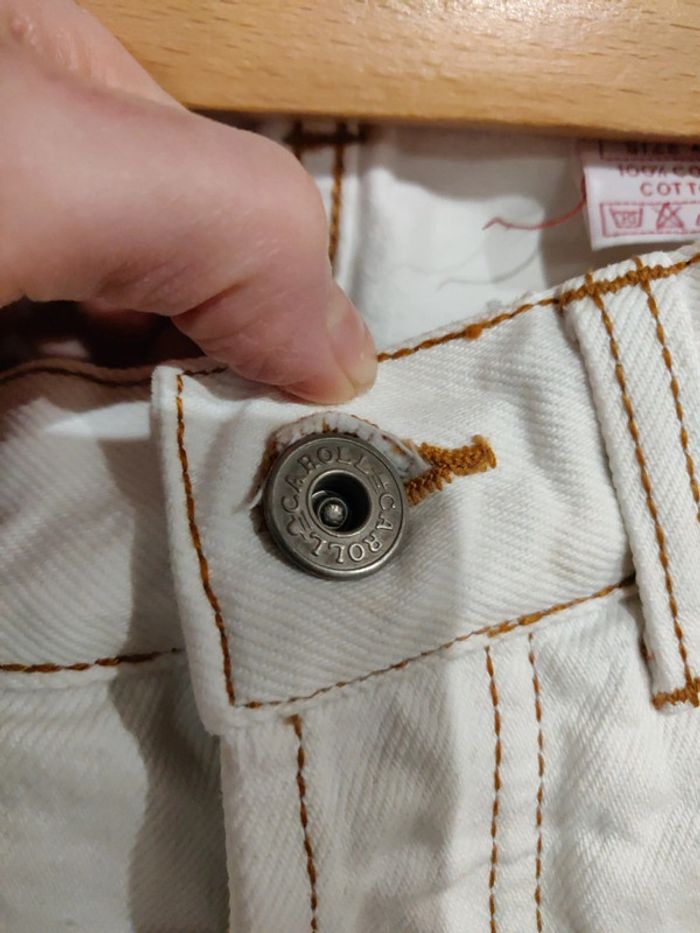 Jean Caroll blanc vintage taille haute T40 - photo numéro 3