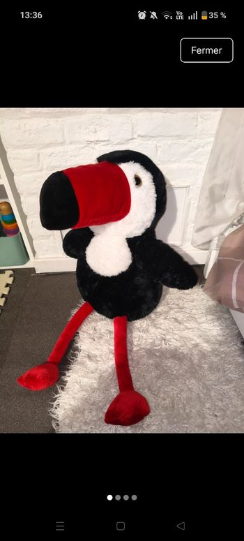 Grande peluch toucan chambre bébé, enfant 