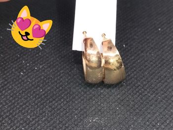 Boucle d'oreille doré grand arrondi