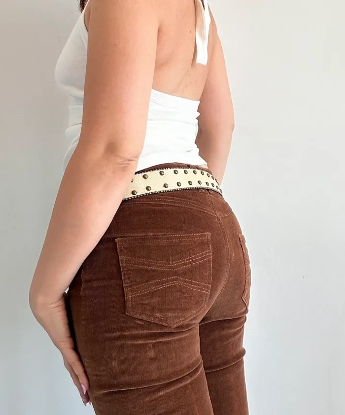 Ceinture vintage Y2K années 2000 beige à bijoux - photo numéro 4