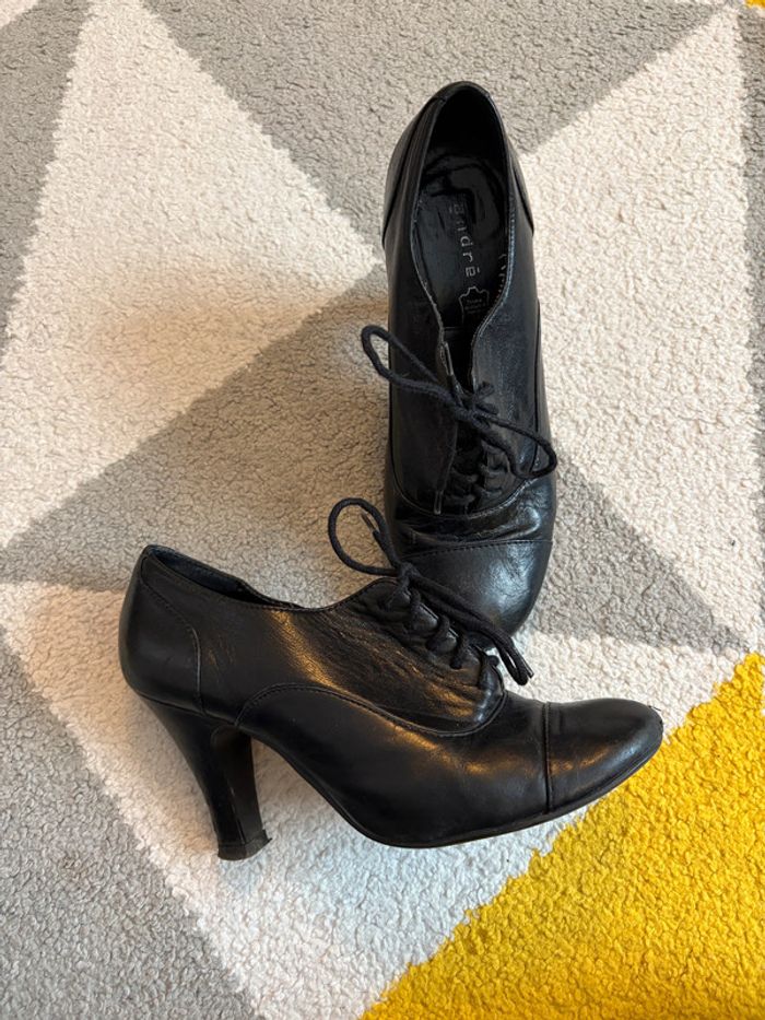 Bottines en cuir noir André Taille 37 - photo numéro 3