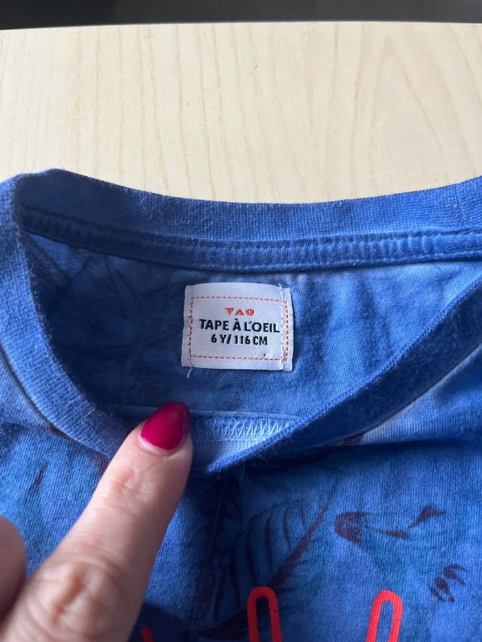 Lot 2 t-shirt bleu - photo numéro 5