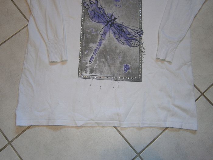 Pull ML blanc rosé CHERRY BLOOM Taille 42 - photo numéro 4