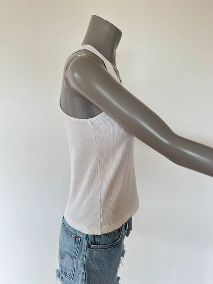 Ay the label top côtelé Billie blanc taille S - photo numéro 4