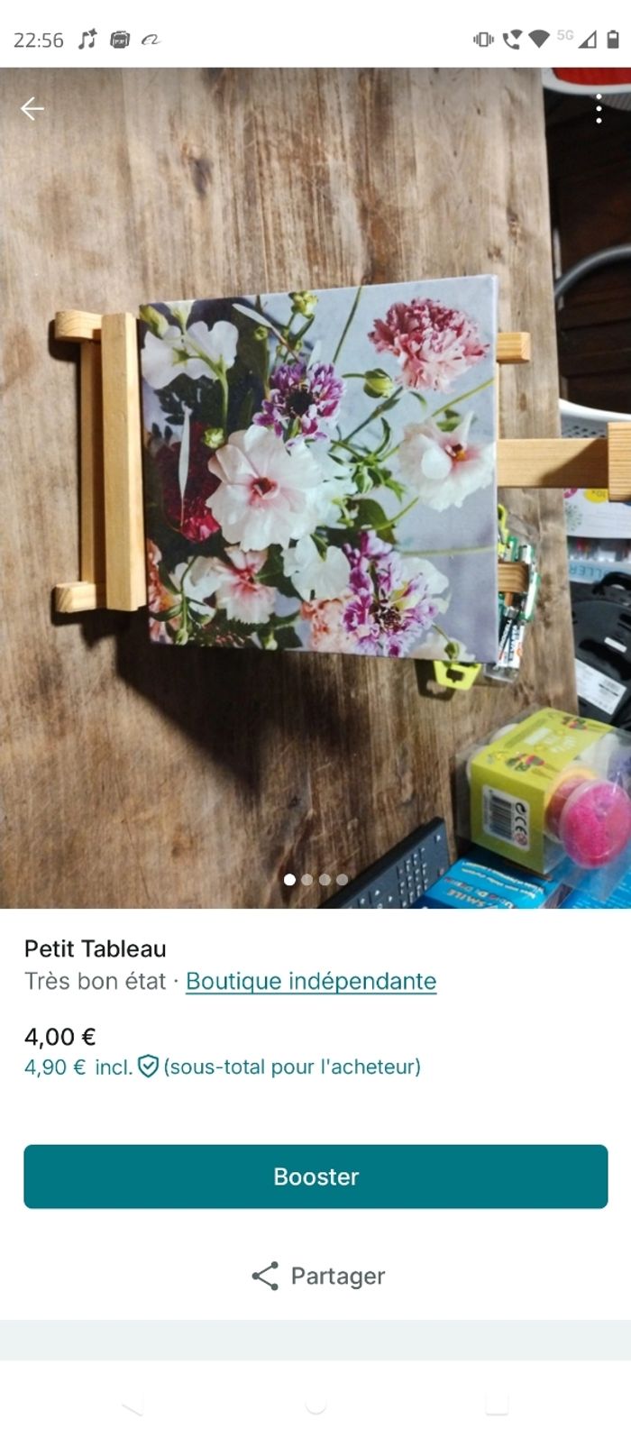 Lot de cadres décoratifs  avec paillettes - photo numéro 4