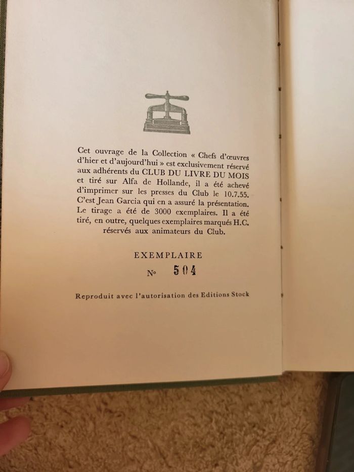 Orient-Express – Graham Greene – Édition 1955 numérotée – Club du Livre du Mois - photo numéro 7
