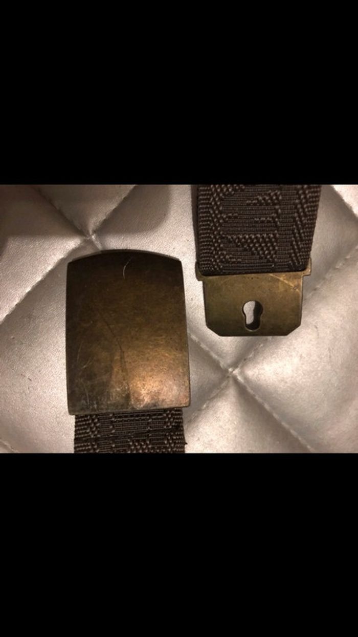 Ceinture kaki boucle dorée - photo numéro 3