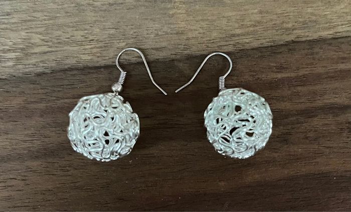 Boucles d'Oreilles bulles métalliques