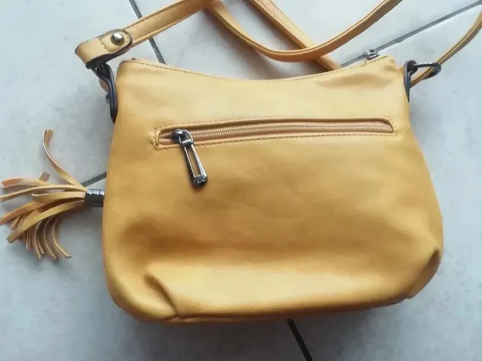 Petit sac à bandoulière ton moutarde. - photo numéro 2