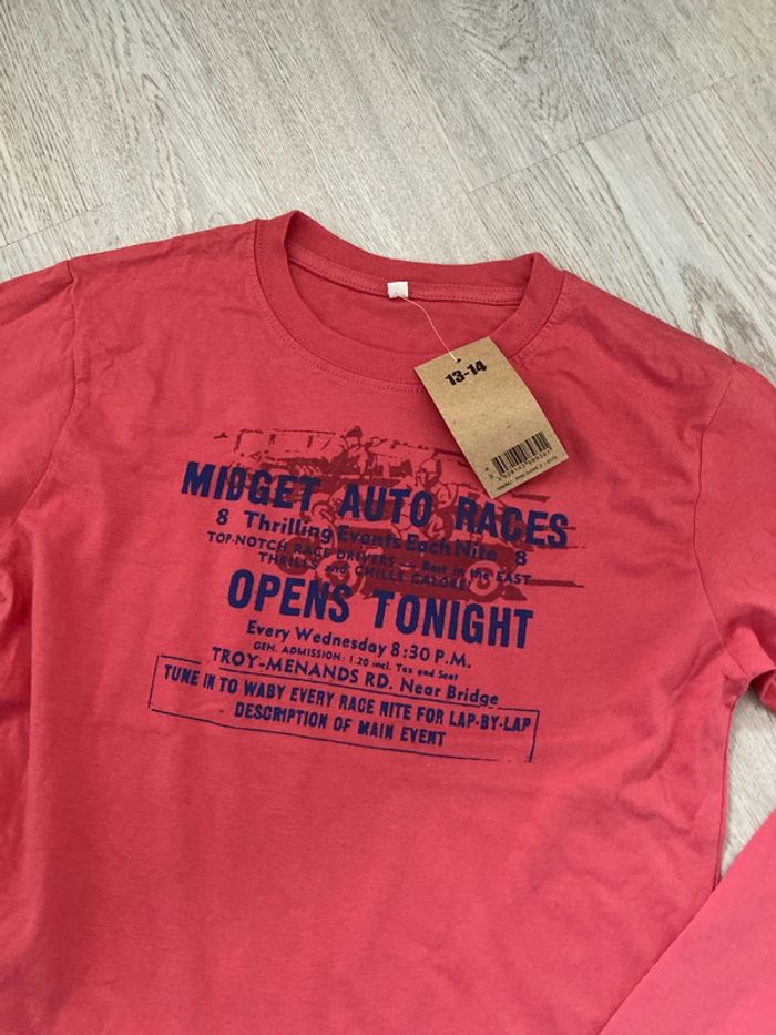 Tee shirt t-shirt manches longues, taille 13, 14 ans, neuf - photo numéro 2