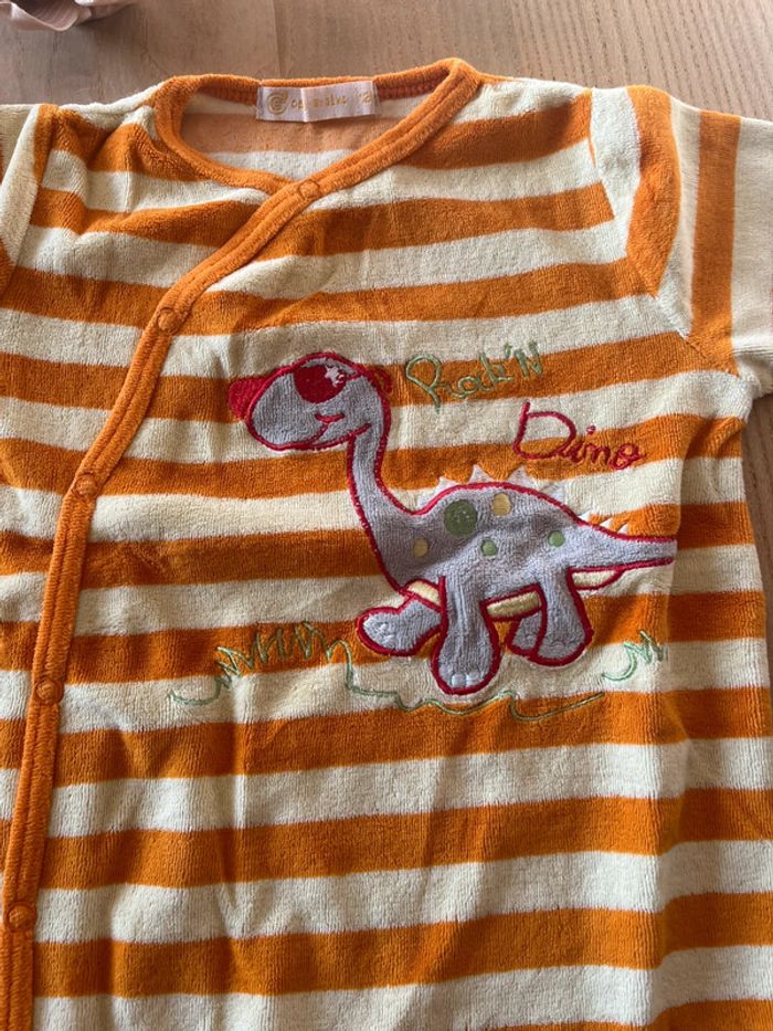 Pyjama une pièce orange 12 mois - photo numéro 2