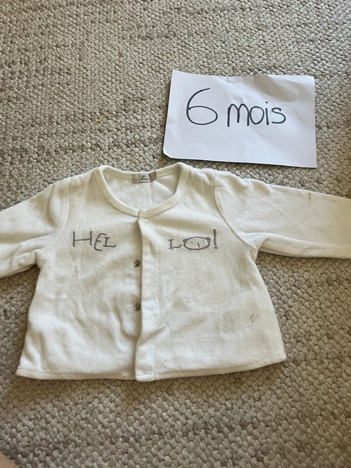 Pull en velour 6 mois
