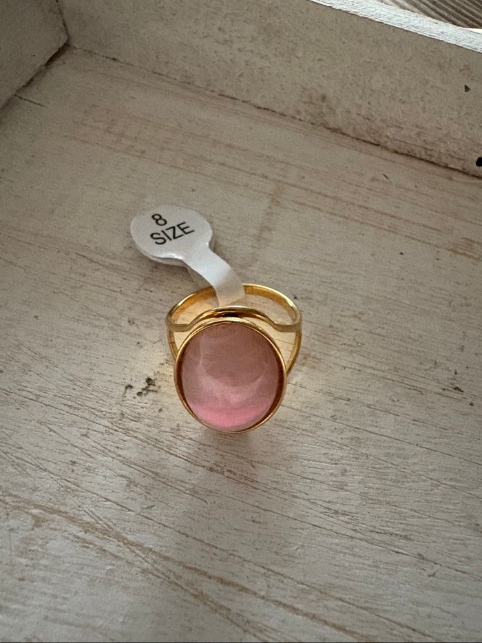 Bague dorée et rose T7 - photo numéro 3
