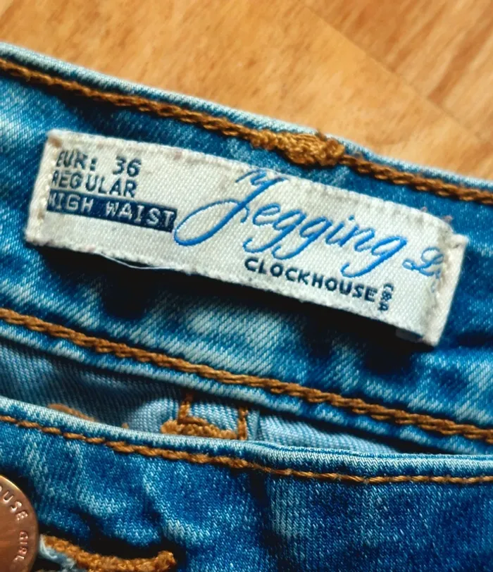 Jean skinny bleu délavé denim - Taille 36 C&A - photo numéro 9