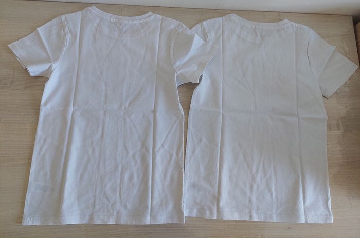 Lot de 2 T-shirts blanc garçon 8ans - photo numéro 4