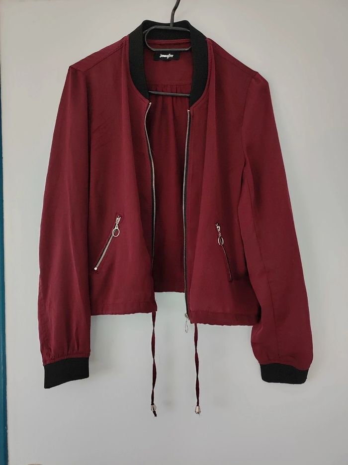 Veste zippée bordeaux Jennyfer taille M