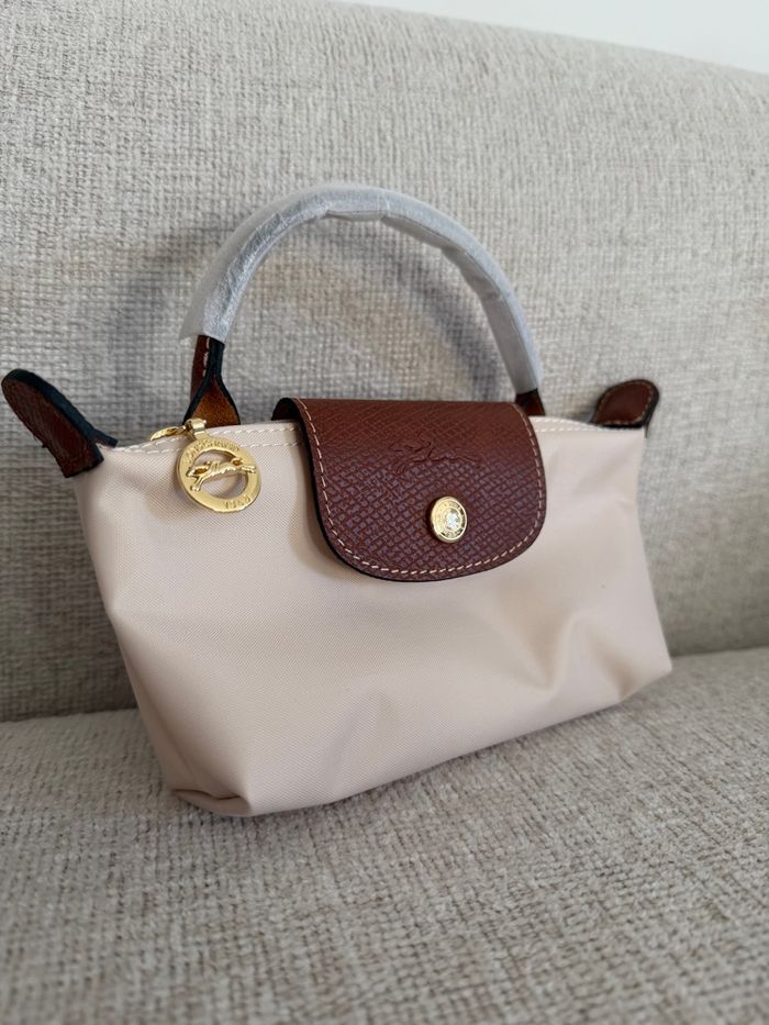 Sac mini Longchamp beige