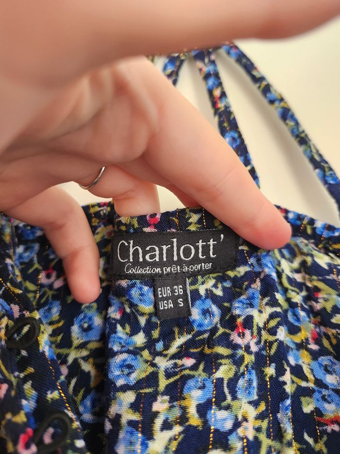 Combishort fleurie Charlott' taille S - photo numéro 5