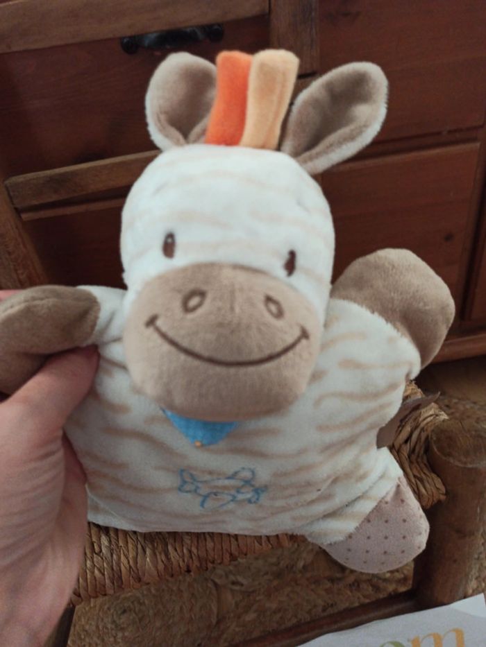 peluche doudou nattou Arthur le zèbre tbe - photo numéro 3