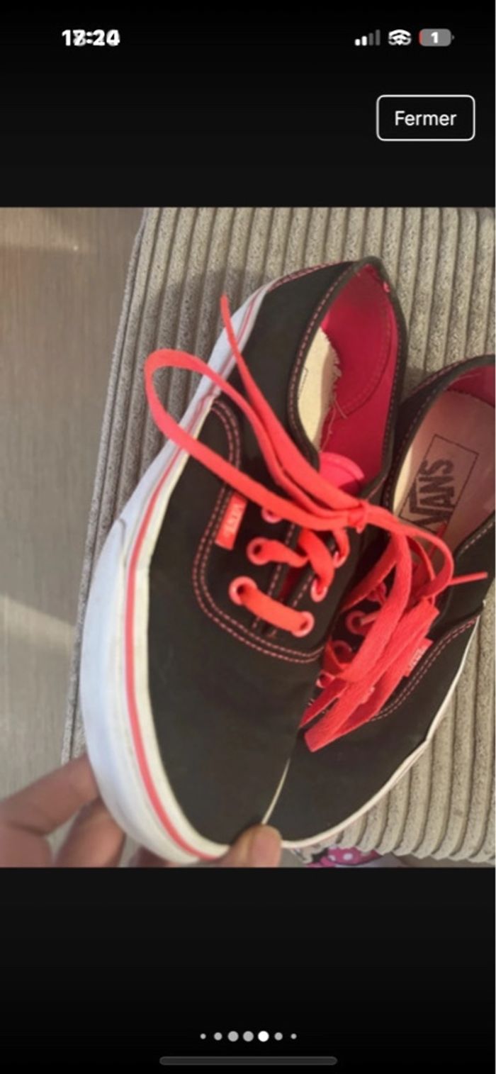 Vans pop rose fluo noir taille 39 - photo numéro 2