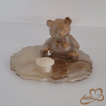 Support de téléphone Nounours Beige et Doré