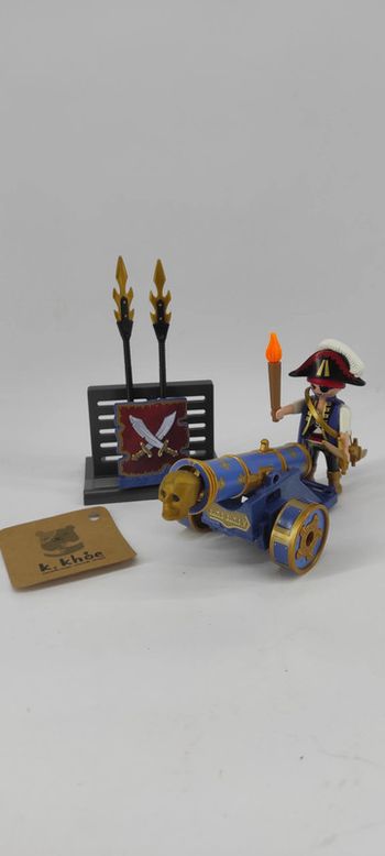 Playmobil 6164-Canon d'application bleu avec officier pirate